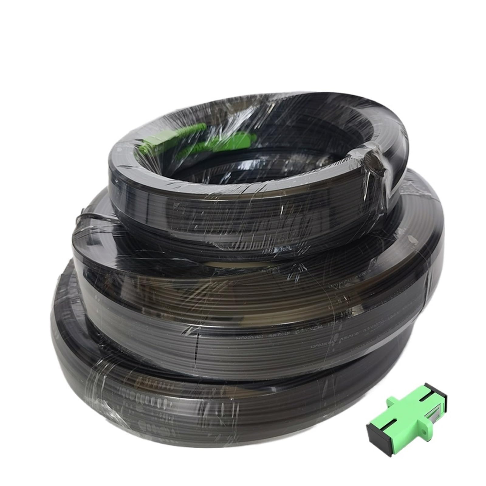 Câbles de raccordement à fibre FTTH SC noir 80 m/90 m/100 m SC Monomode Simplex Extérieur FTTH Goutte Câble d'extension à fibre optique (90 m SCA vers SCA)