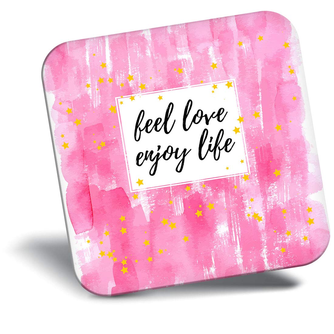 Destination Vinyl Ltd Fridge Magnet - Feel Love Enjoy Life Positive Thinking 8716