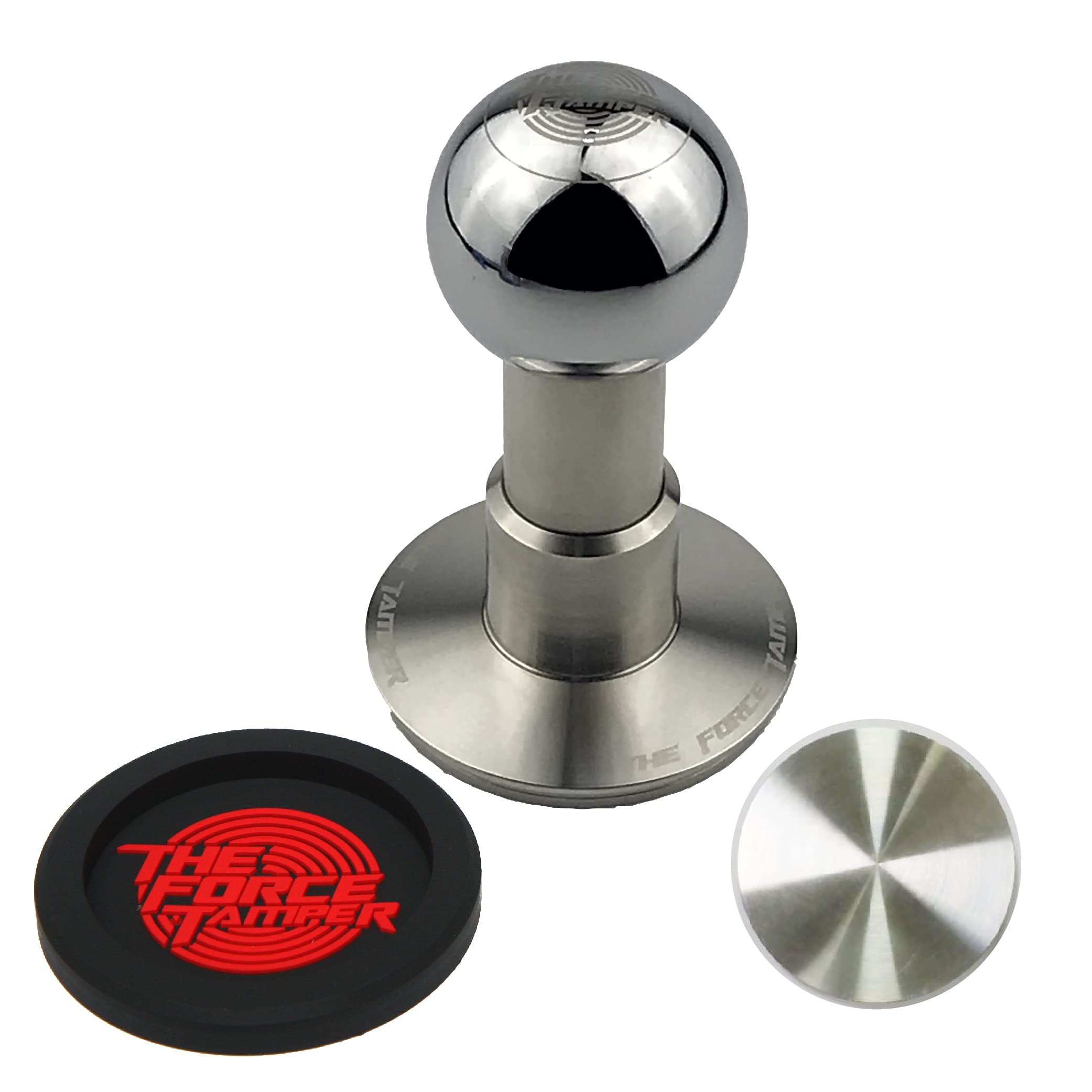 The Force Tamper Automatic Impact Coffee Tamper Standard Set-Mirror AL Handle (Jelly, 58.50mm)
