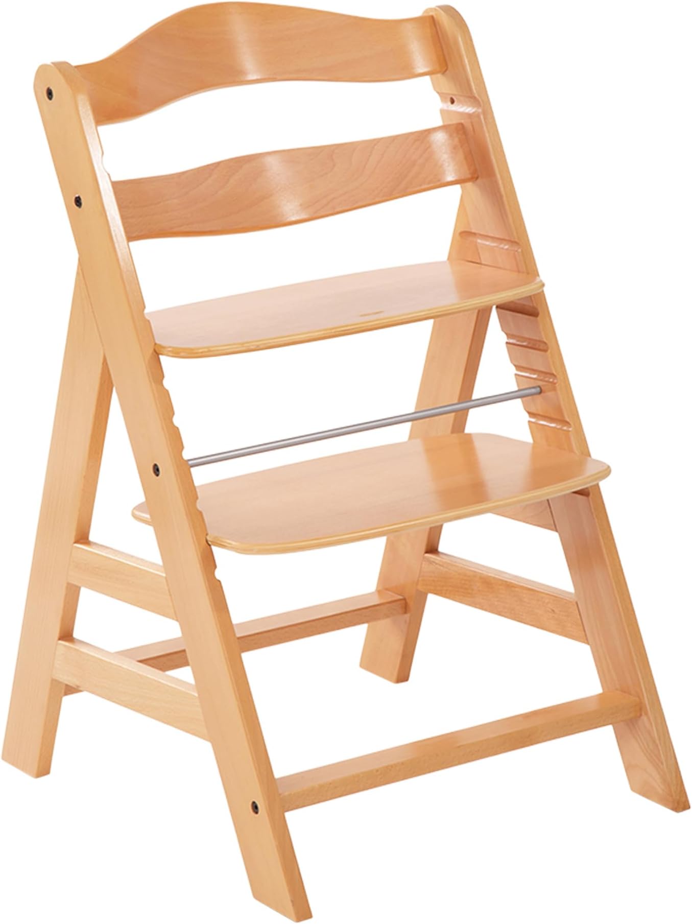Hauck Alpha+ Wooden Highchair, Natural - FSC Sustainable Certified Beechwood, 6 Months to Adult, Toddler Feeding and Entertainment Chair