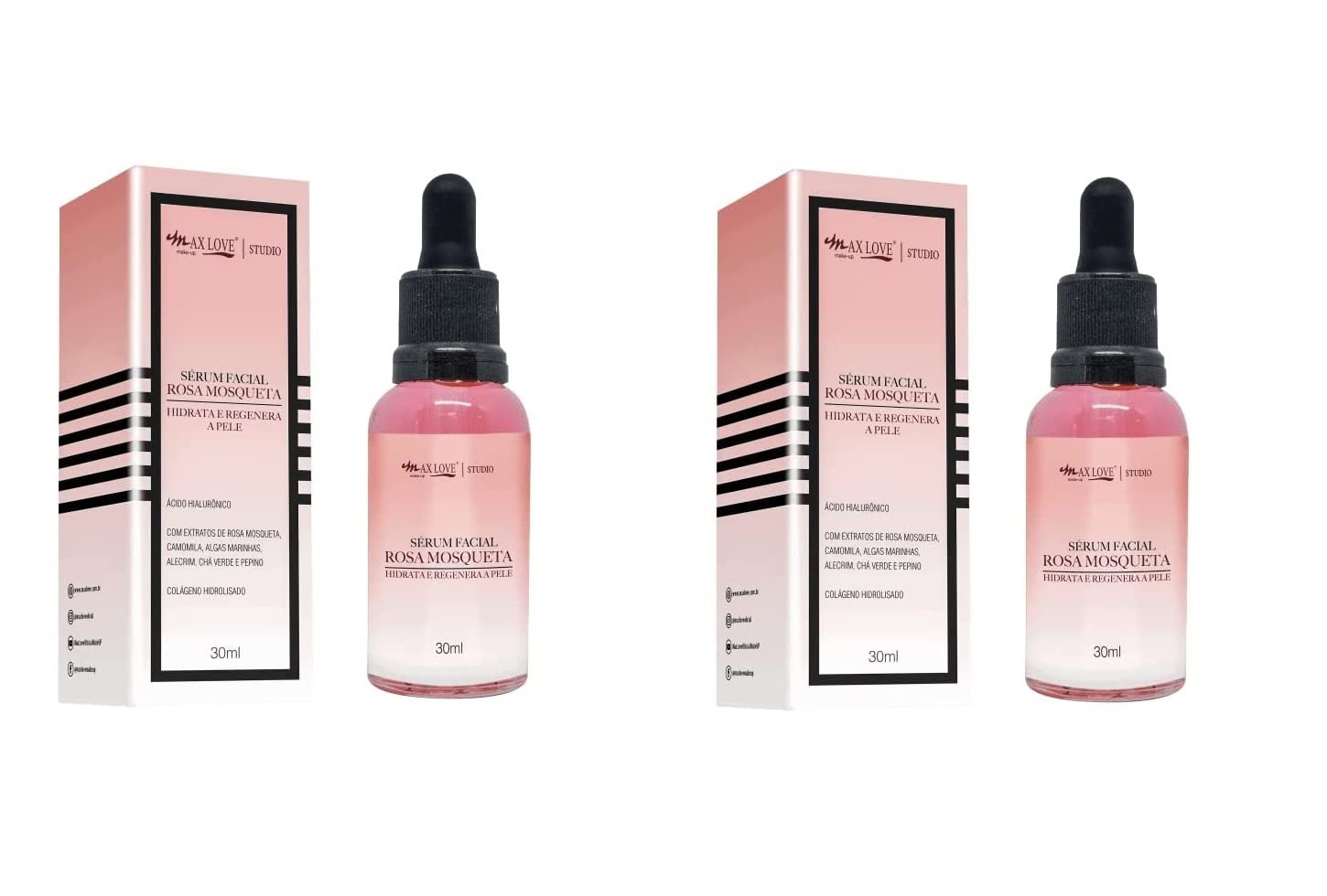 Makelovers Kit 2 Unidades - Sérum Facial Rosa Mosqueta Regenera A Pele - Max Love