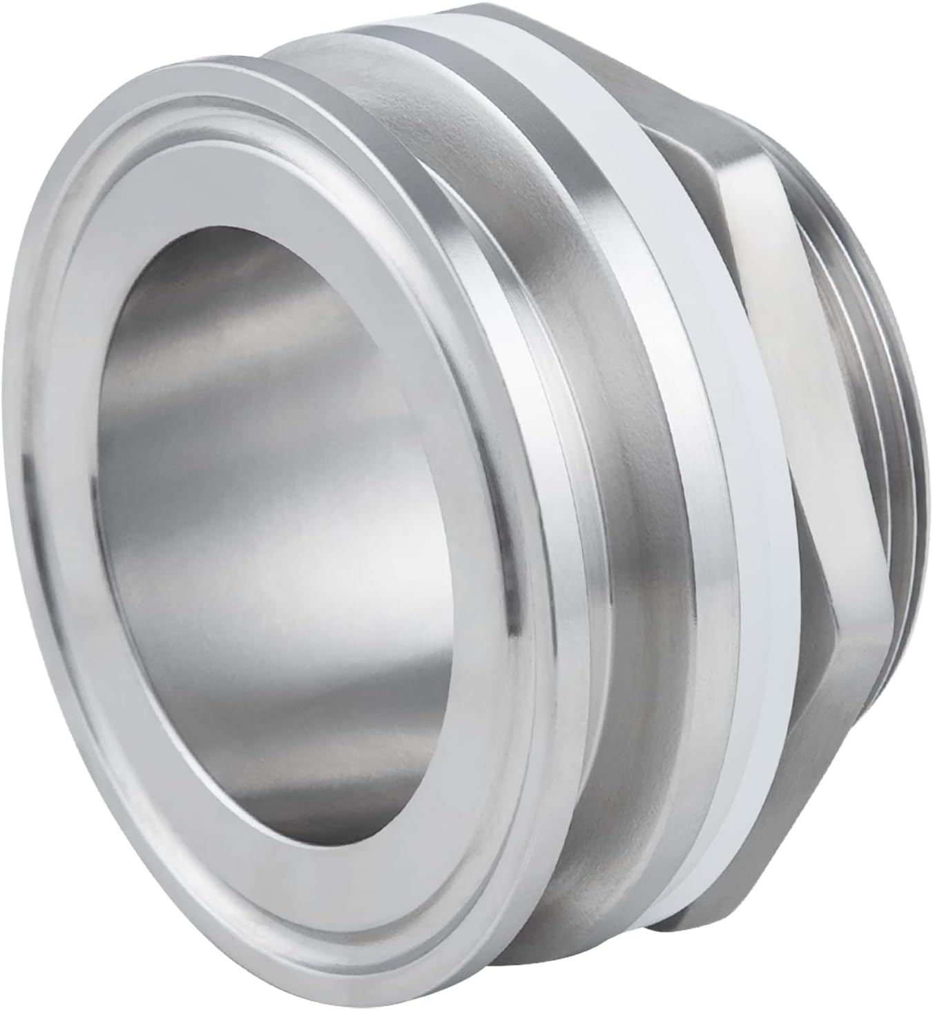 Worldwhere 2" Tri Clamp Bulkhead Compression Fittings,Stainless Steel 304 Homebrew