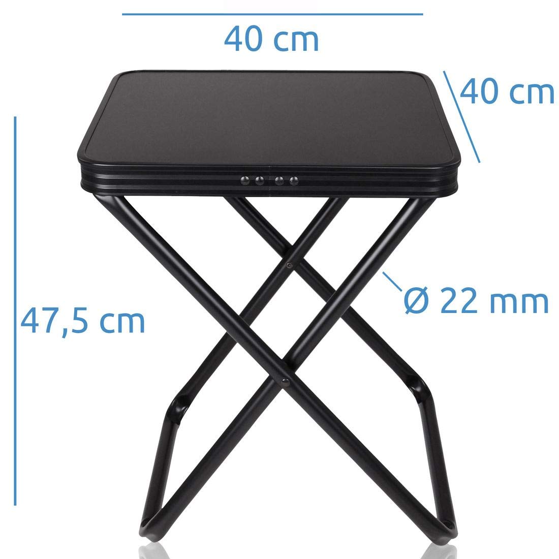 your GEAR Tavolino 3D Campinghocker mit Abnehmbarer Tischplatte, Aluminium Klapphocker, Beistelltisch, Hocker, Quick Dry Mesh Polsterung, Leicht, Tragbar, Garten, Caravan