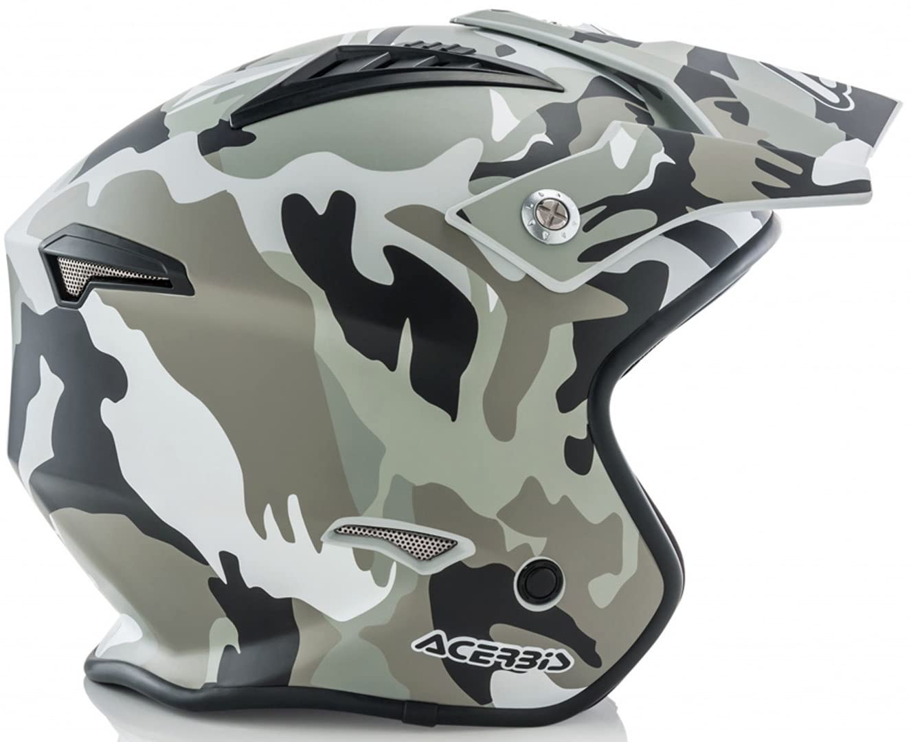 Acerbis Jet Aria, Casco Uomo, Marrone, L