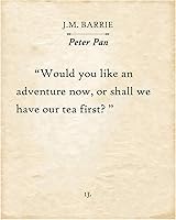 Vista 10 de Lone Star Art Peter Pan - So Come With Me Where Dreams Are Born - J.M. Barrie - 11x14 Unframed Typography Book Page Print - Great Neverland Gift &
