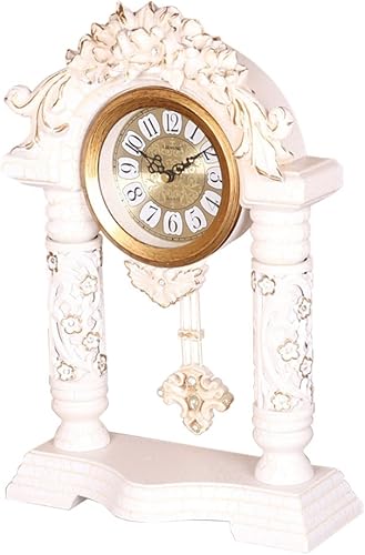Reloj de cuarzo retro europeo con diseño de mantelmantle ritmo para sala de estar, decoración