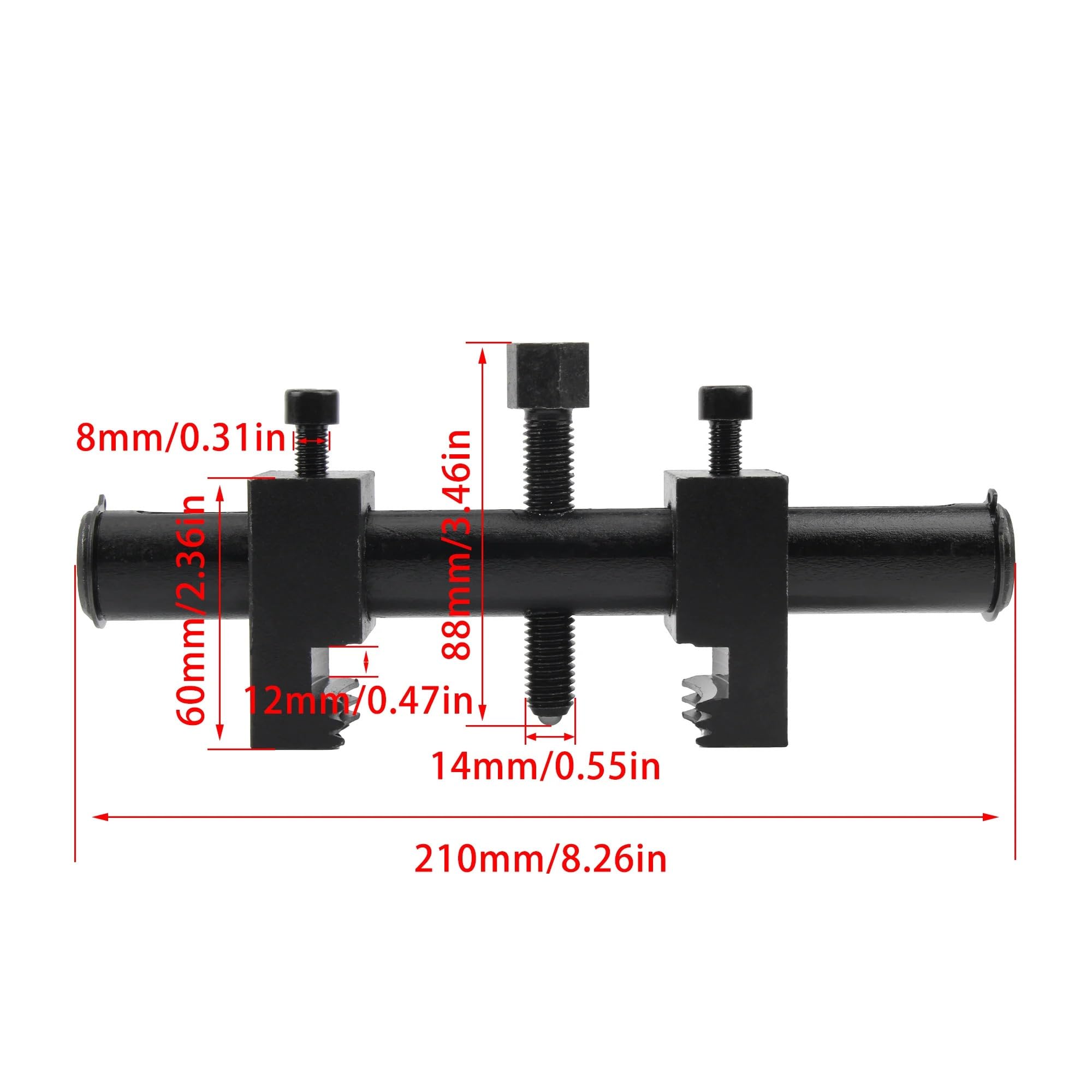 Extractor Volante Magneto Herramienta de cigüeñal de polea de transmisión Acanalada para Motocicleta, Extractor de poleas de Herramienta de Motor de 40mm a 165mm