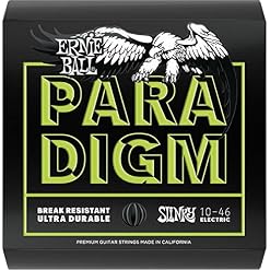 Ernie Ball Paradigme Standard Cordes Guitare Slinky (10-46) – inclut 6 gratuit médiators - Les Beatles, Paul McCartney, John Lennon, RIngo Starr, George Harrison
