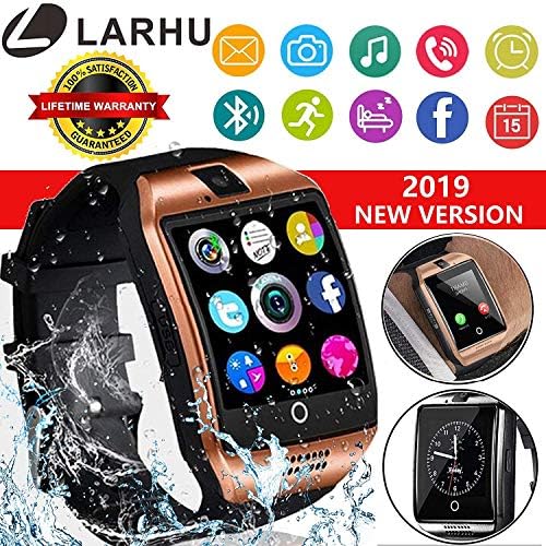 JXCSmartwJAVENPROLIU Smart Watch, Bluetooth Smart Watch Touchscreen with Camera,Unlocked Watch Phone with Sim Card Slot,Smart Wrist Watch,Smartwatch Phone for Android Samsung S9 S8 iOS iPhone (Gold)