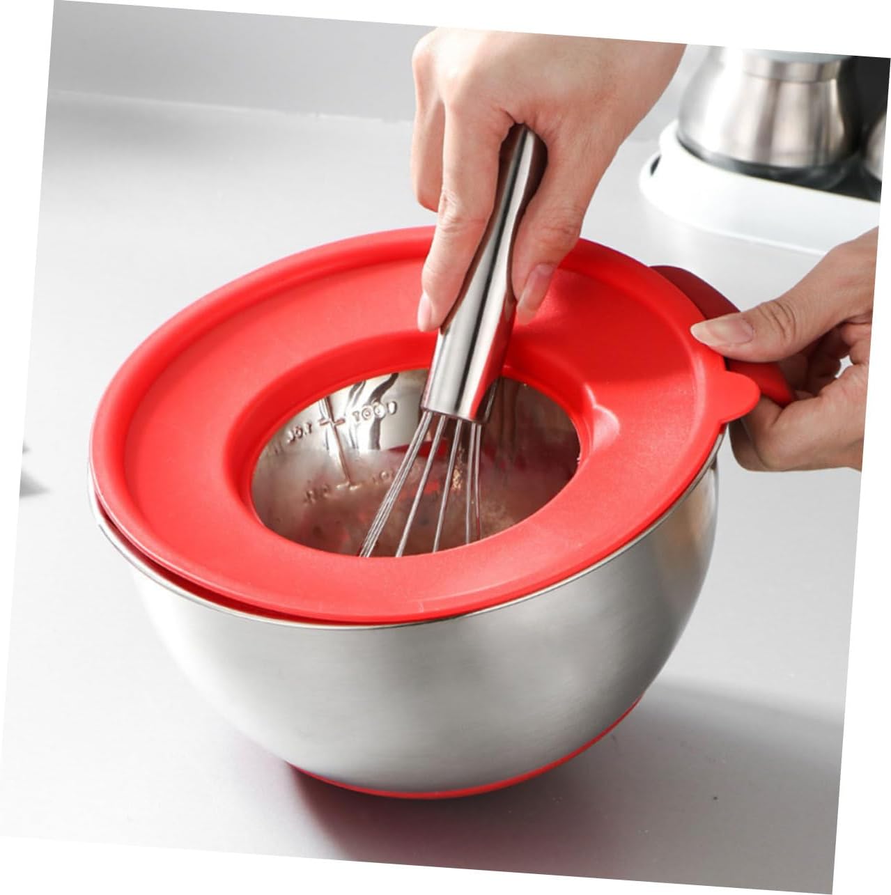 1Set Mixing Bowls with Handle and Salad Storage Bowls with Base for Egg Beating Food Prep and Serving