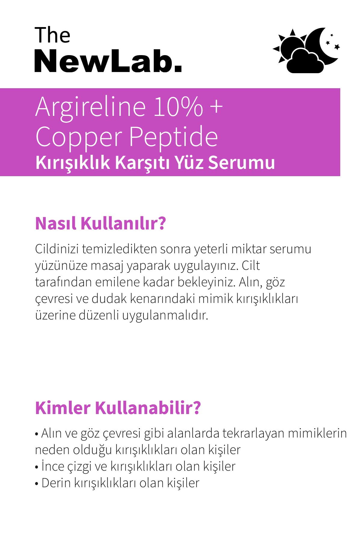 The NewLab. Yaşlanma, Kaz Ayakları & Kırışıklık Karşıtı Peptit Yüz Serumu 30 ml (10% Argireline Peptide)