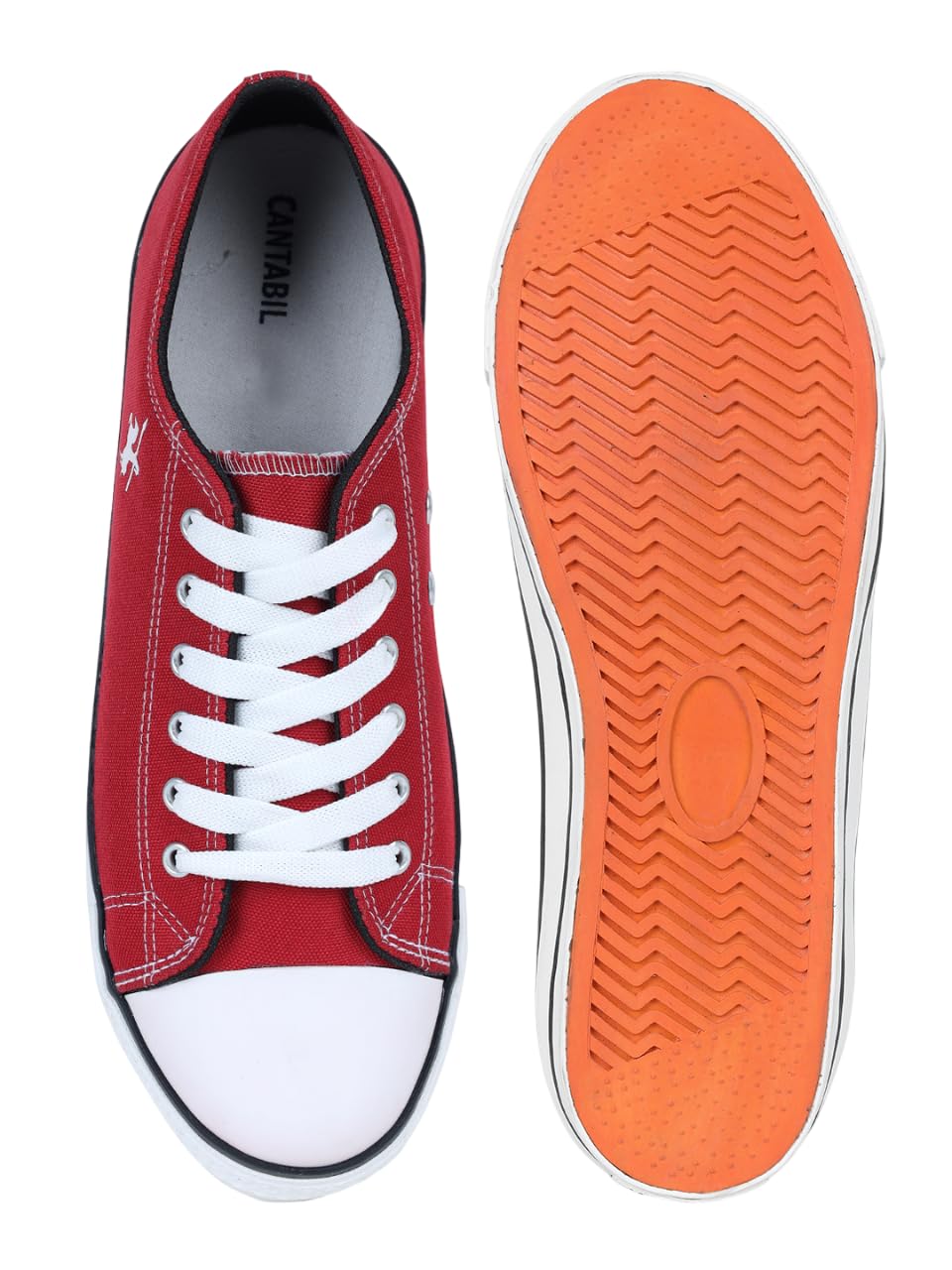cantabil Casual Sneaker Shoes for Men l Lightweight & Comfortable with Cushioned Insole Canvas Upper Rubber Sole Lace-Up Closure-picture-32