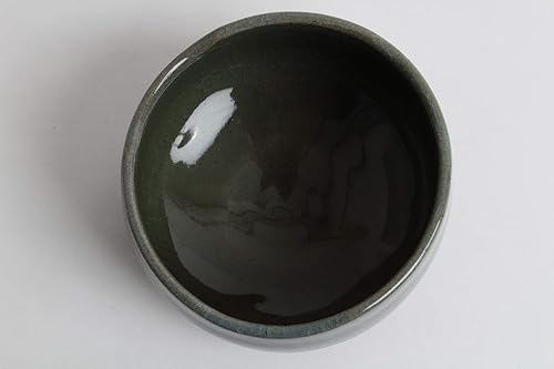 Miniatura 7 de Mino Ware - Tazón de cerámica japonesa para ceremonia de té matcha fabricado en Japón (importación de Japón) KST104 (verde y azul)