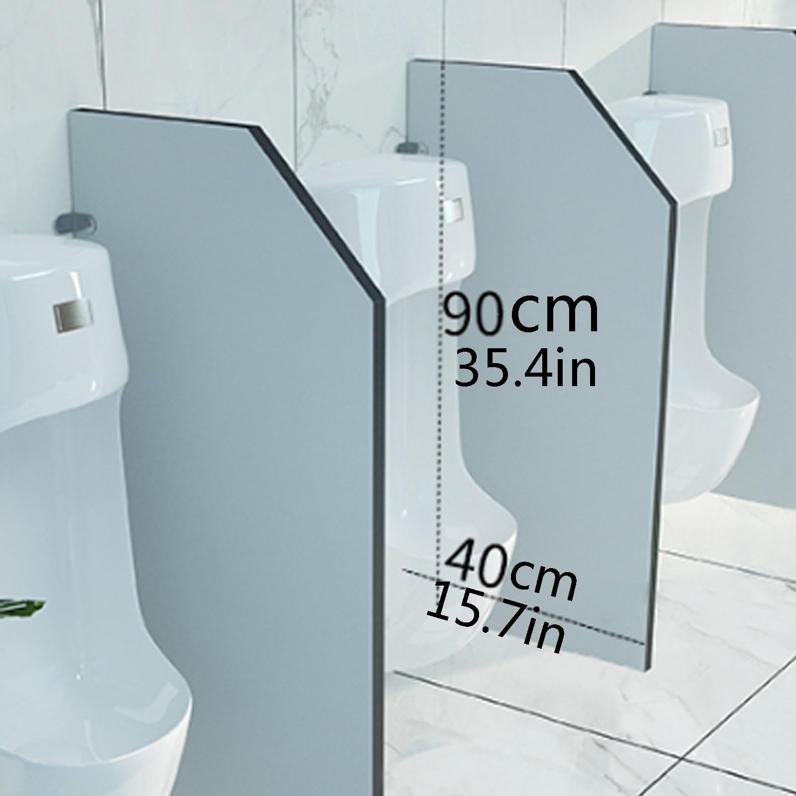 Mampara divisoria para urinario, Panel de privacidad, Montaje en Pared para Hombres, Adecuada para escuelas, Bares y restaurantes (tamaño: 1")