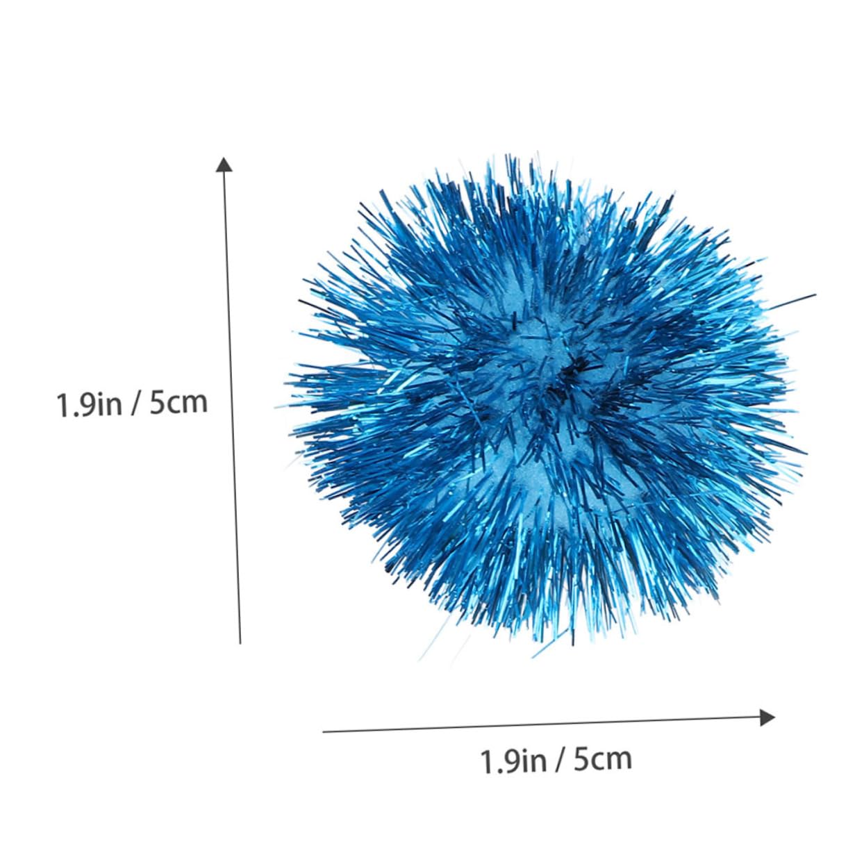 MERRYHAPY 50Pcs Interactive Cat Tinsel Balls Glittery Crinkle Balls for Indoor Play Soft Sparkle Cat Kitten Entertainment Pet Supplies for Reducing and Encouraging