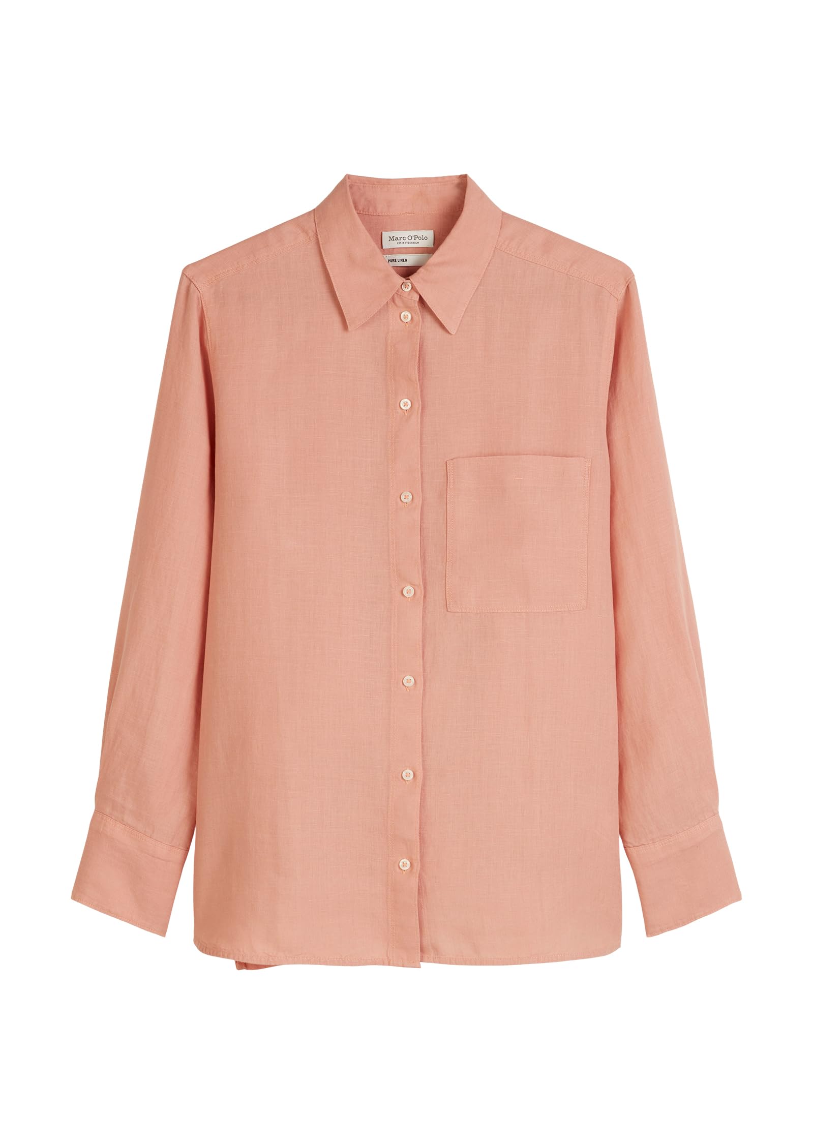 Marc OߴPolo Donna Camicia in Lino a Maniche Lunghe Regular Fit