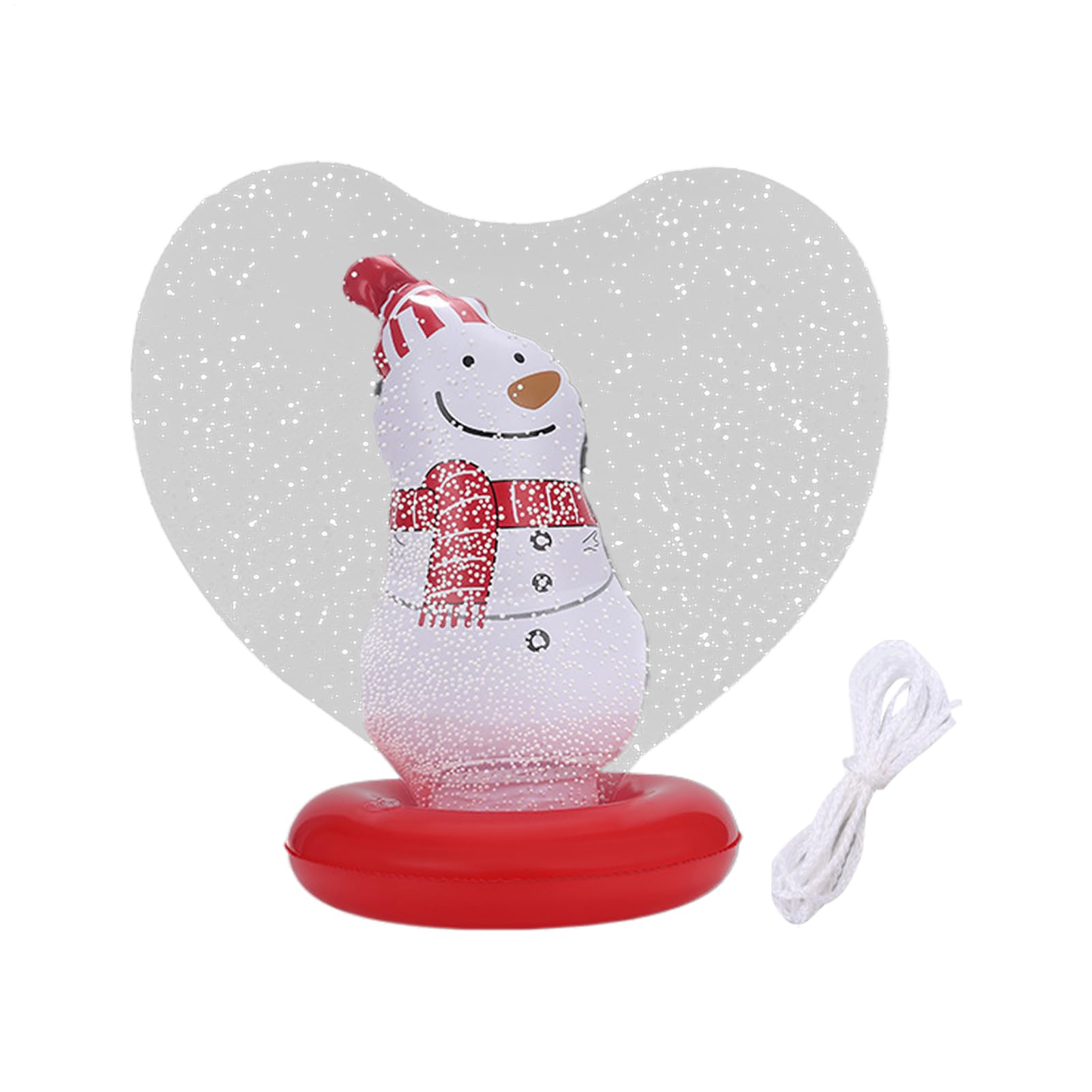 Inflables en forma de corazón con figura en el interior y luz brillante Veasbuu