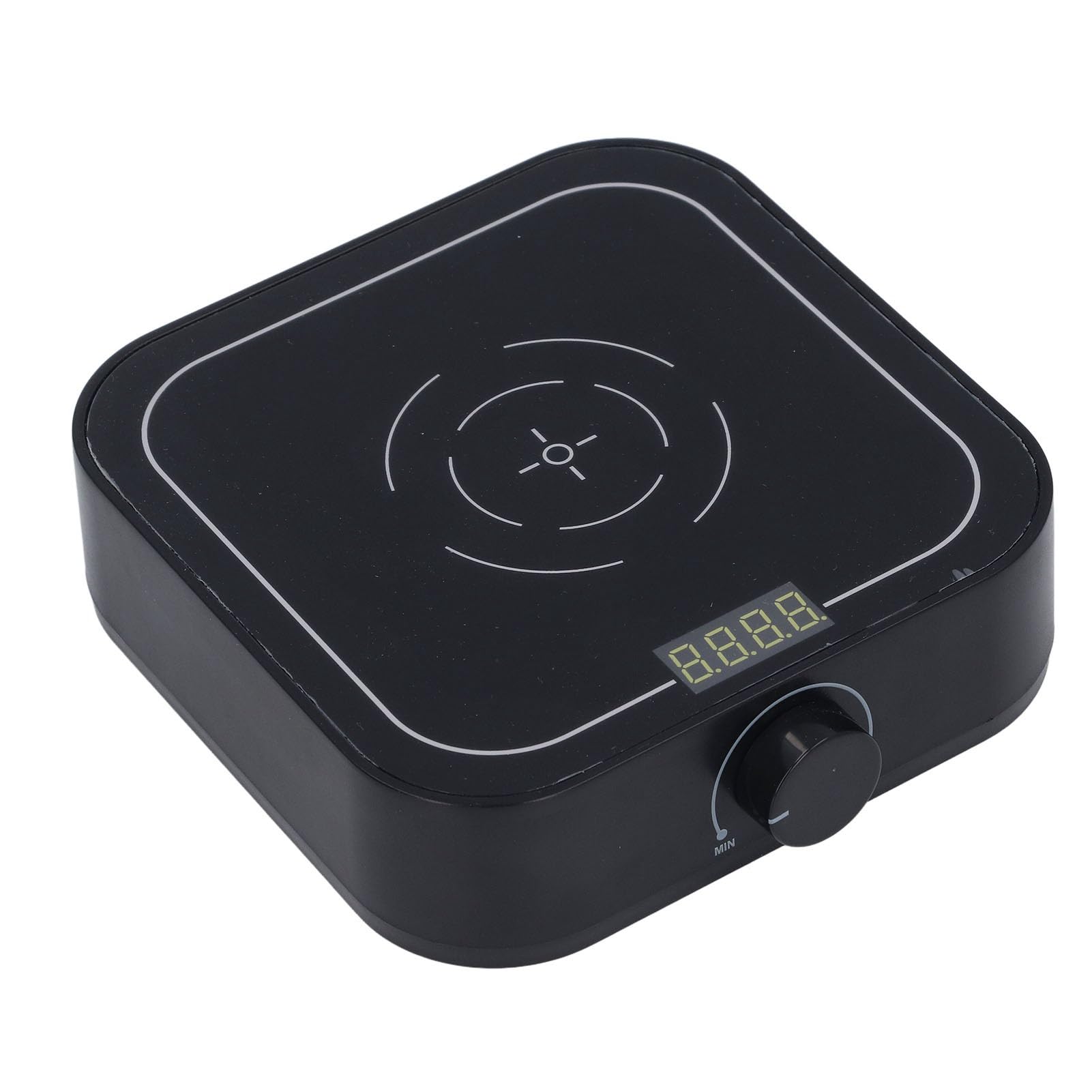 Mini agitador magnético con pantalla digital, imán pequeño, mezclador líquido, investigación científica, cocina, oficina, vidrio templado ABS (negro)