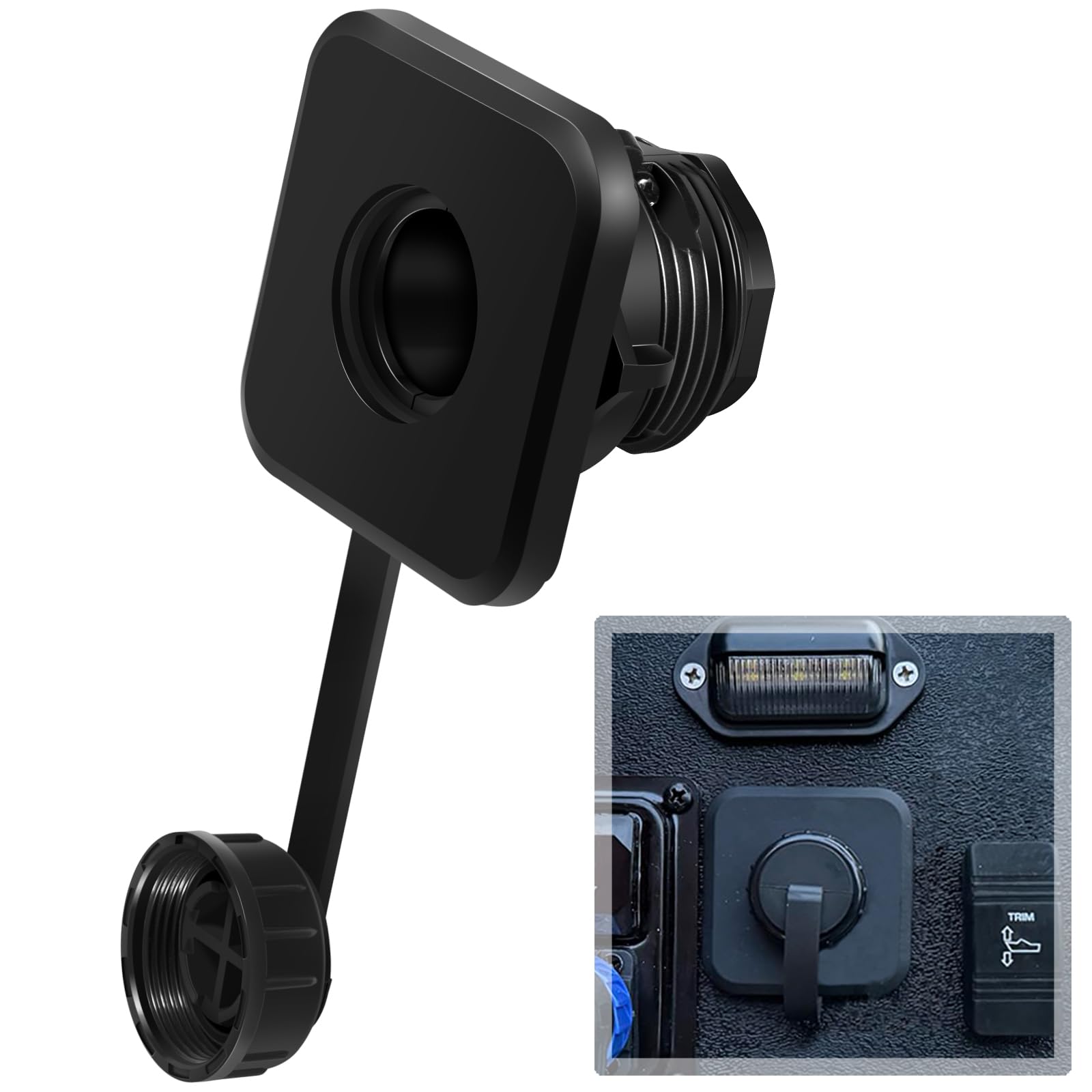 Phlosiyz Replace for LiveScope™ Bulkhead Connector Kit | Fish Finder Sonar System | Bulkhead Transducer with 7-Pin Connector | Real-Time Scanning Imaging | Waterproof & Wide Compatibility