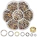 TOAOB 2300 Stück Offene Biegeringe Jump Ringe 3mm 4mm 5mm 6mm 7mm 8mm 10mm 7 Farben Metall Spaltringe Kettenringe Sprungring mit Ring Öffner für Halsketten Armband DIY Schmuckherstellung MI 4 günstig Kaufen-TOAOB 2300 Stück Offene Biegeringe Jump Ringe 3mm 4mm 5mm 6mm 7mm 8mm 10mm 7 Farben Metall Spaltringe Kettenringe Sprungring mit Ring Öffner für Halsketten Armband DIY Schmuckherstellung