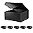 BLK&WH 6 Gift Boxes 9x6.5x3.8 Inches, Black Gift Boxes, Groomsman Boxes, Collapsible Boxes with Magnetic Closure Lids for Gift Packaging (Glossy Black with Grass Texture)