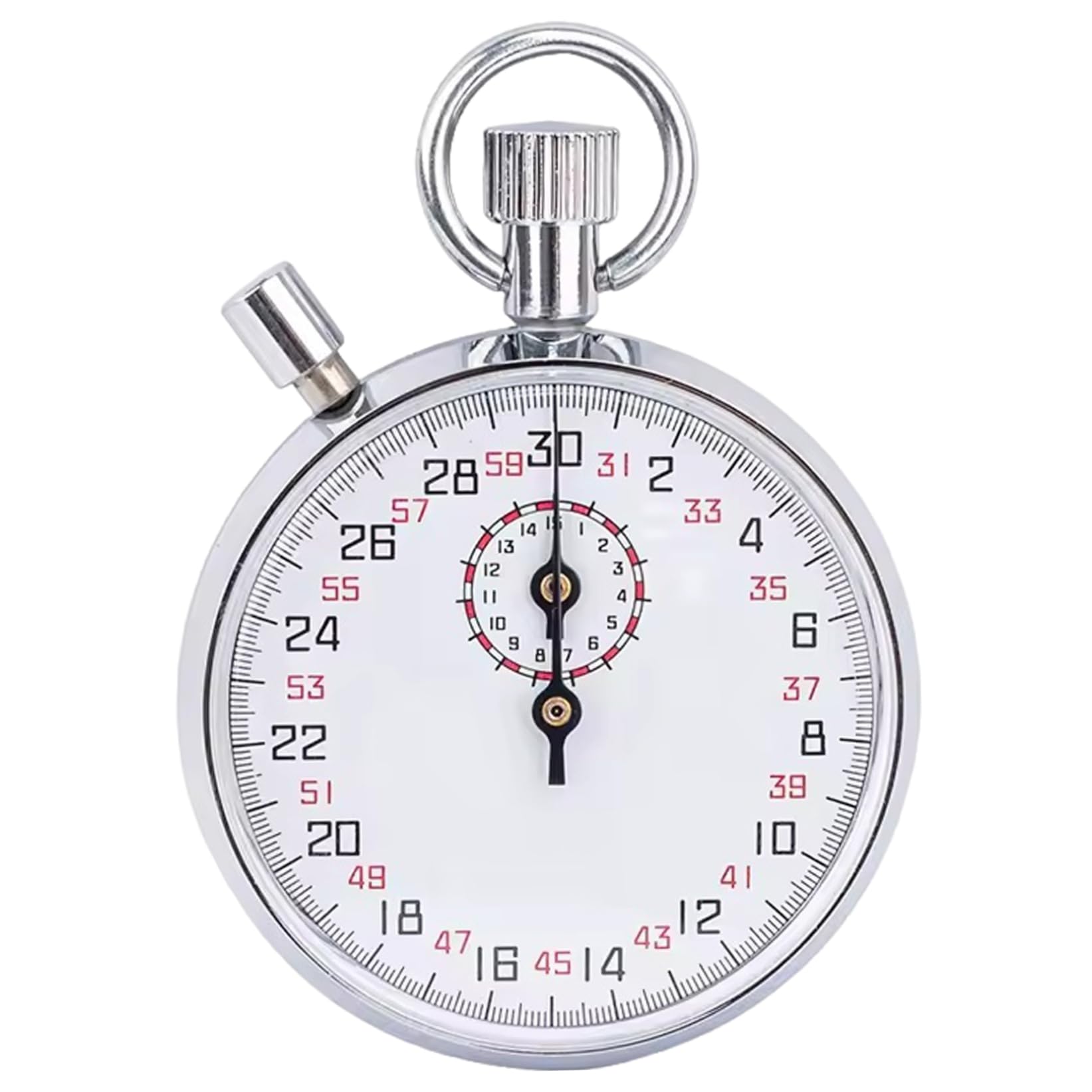 Chronomètre mécanique avec minuterie de pause 30s analogique en acier inoxydable pour la course, l'entraînement et les expériences