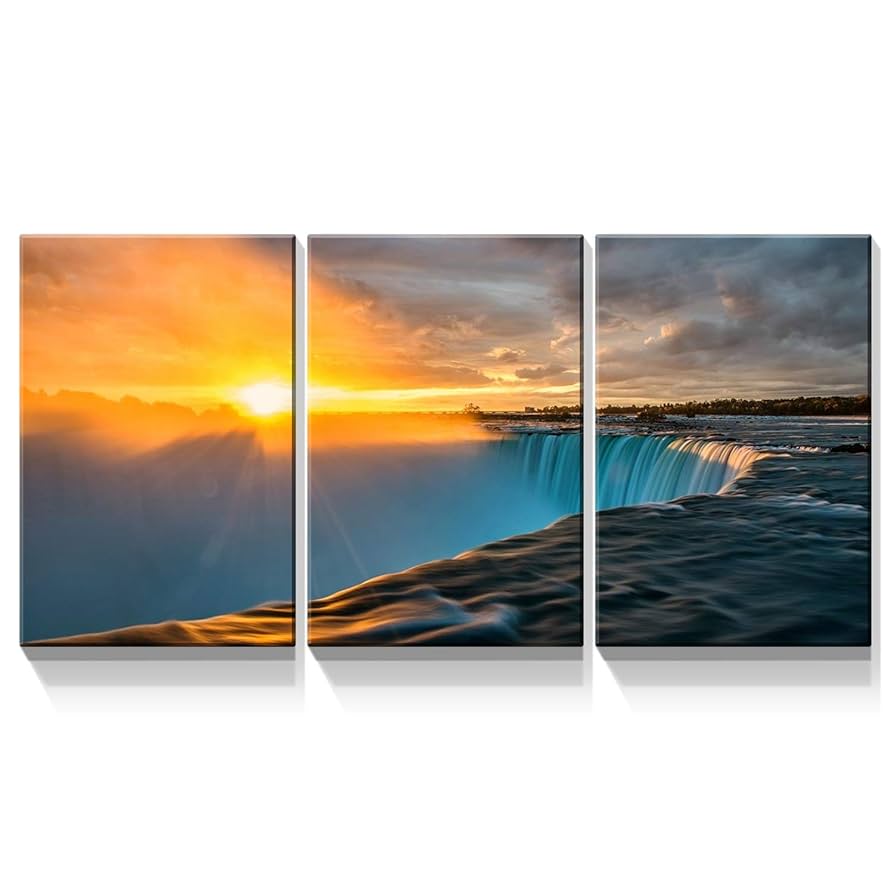 Amazon.com: Denozer - 3 Panel Canvas Wall Art for Living