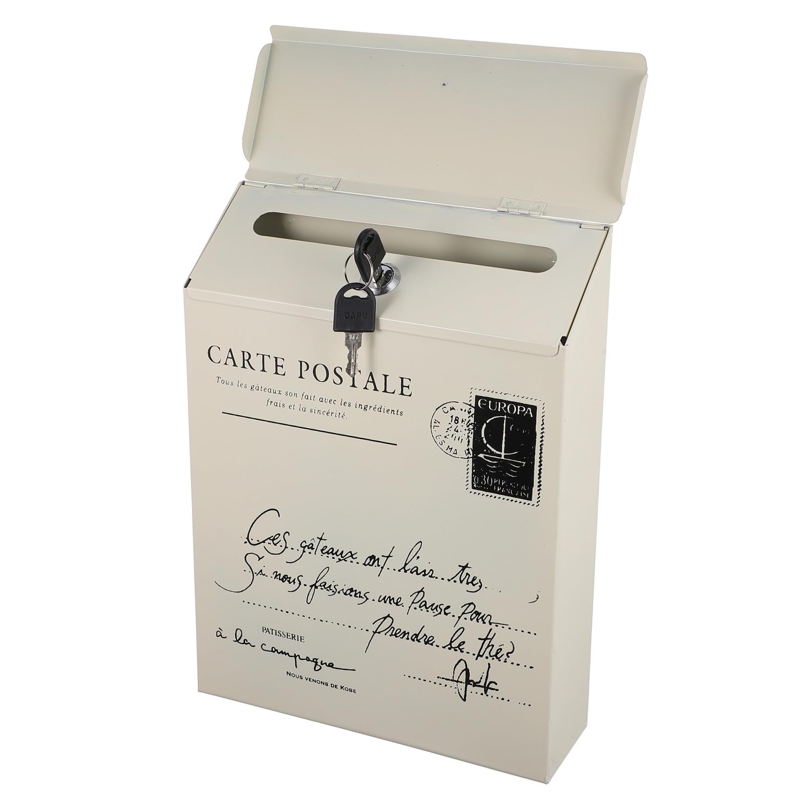 Boîte aux lettres verrouillable en fer pour stopper le vol de courrier avec style rustique