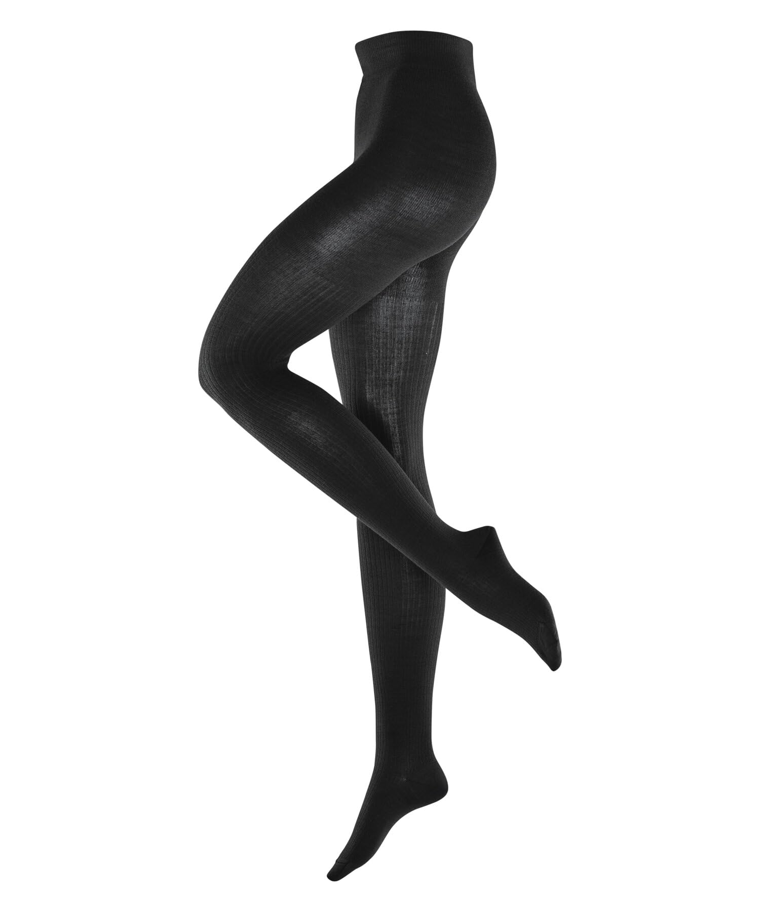 Burlington Damen Rib Couture Strumpfhose atmungsaktive schnelltrocknende klimaregulierende geruchshemmende nachhaltige Wolle blickdicht breiter Komfortbund einfarbig gerippt 1 Stück