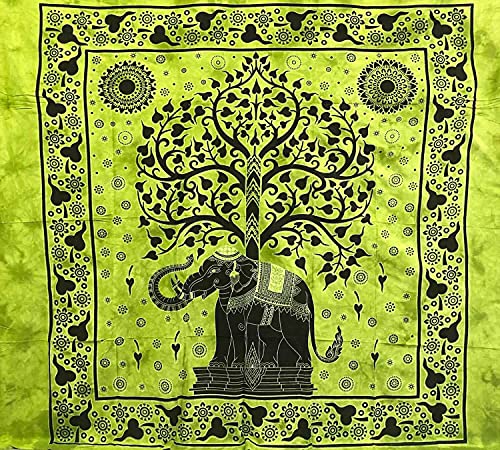 Großer Sofaüberwurf New Elephant Life 100% Baumwolle 210 x 240 cm Tagesdecke Cover