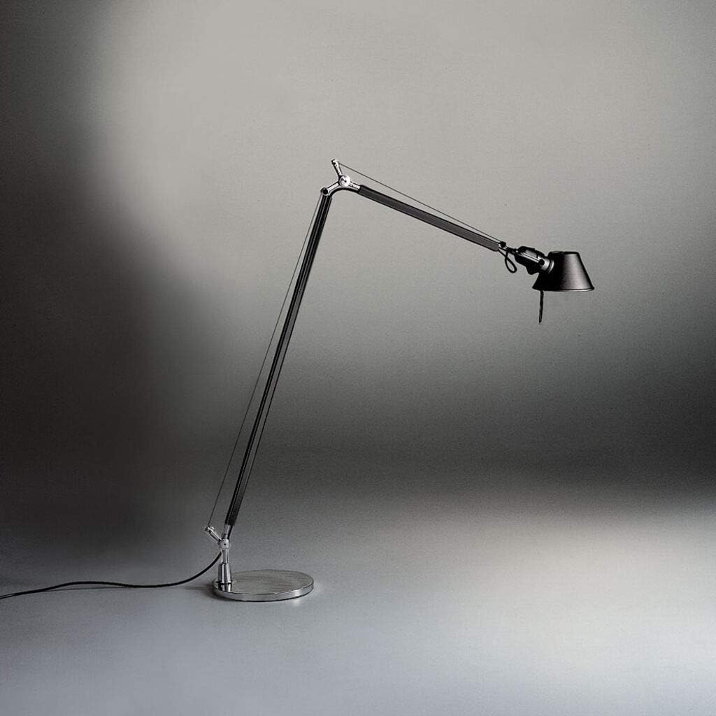 Artemide Tolomeo Reading 100W E26 Black Floor Lamp with Aluminum Base