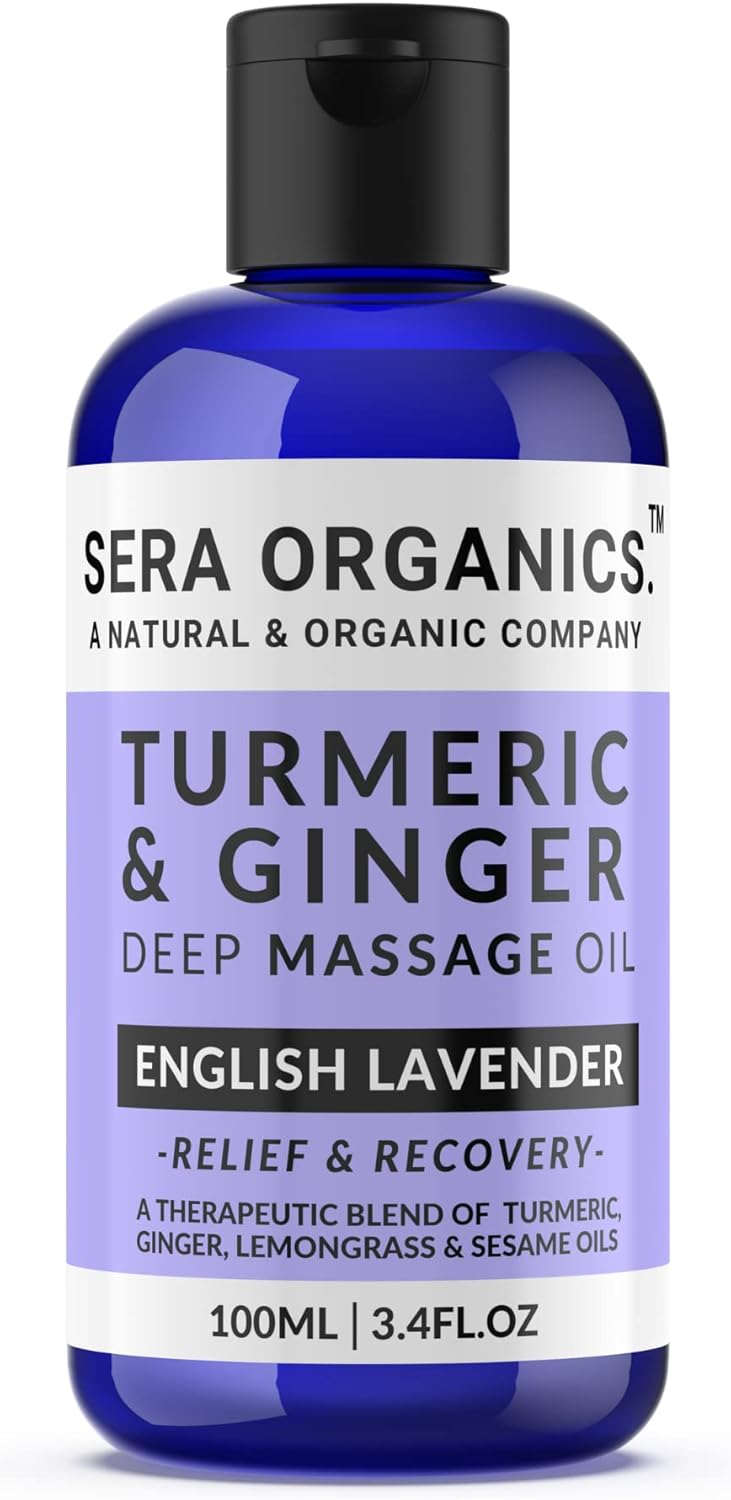 Turmeric & Ginger Massage Oil Natural Ginger Oil Therapy For Lymphatic Drainage, Nerve, Muscle