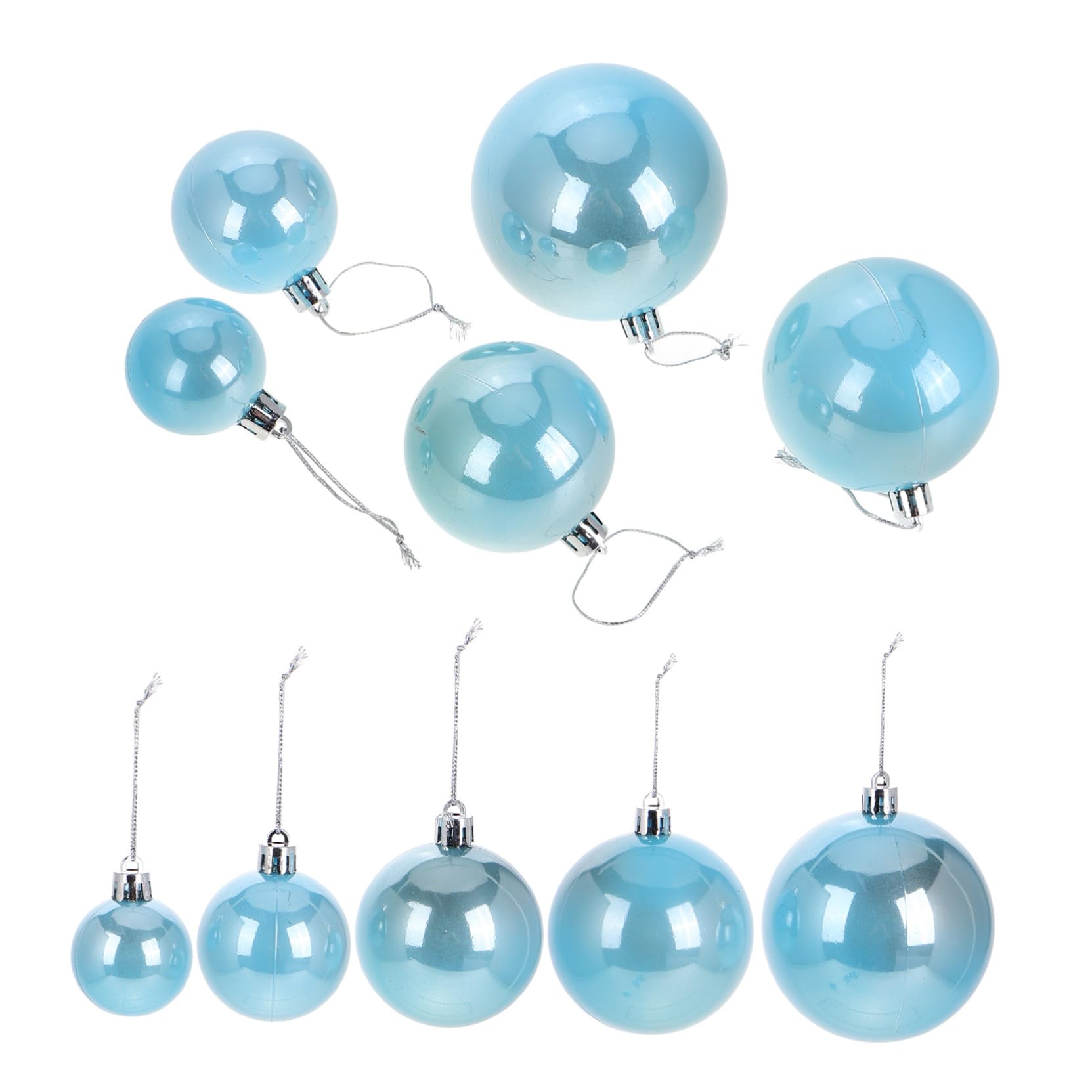 VICASKY 37pezzi Palline di Natale in Azzurra Decorazioni Infrangibili per Albero di Natale Set per Ghirlande e Ornamenti Festivi