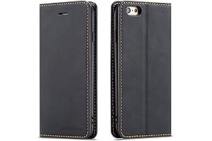 Premium iPhone 6/6S Case with Bumper, Card Holder, Kickstand, Hidden Magnetic Adsorption