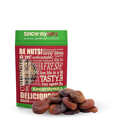Sincerely Nuts Albaricoques turcos secos orgánicos Bolsa de tres libras Fruta de albaricoque sin hueso saludable Snack vegano crudo Deshidratado
