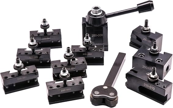 11Pcs OXA Wedge Type 250-000 Quick Change Tool Post Set For Mini Lathe 6-9"