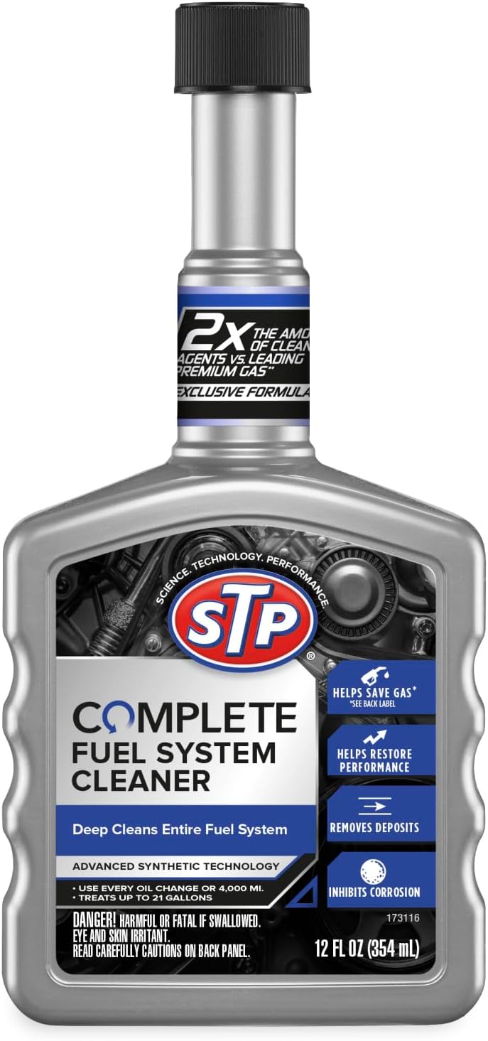Direct Injection Fuel Injector Cleaner, Advanced Synthetic Technology Fuel Cleaner Dissolves Hardened Deposits that Accumulate on Injectors, 12 Oz, STP