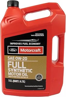 Motorcraft 0W-20 Motor Oil XO0W205QFS - OE Engineered for Ford & Lincoln Vehicles