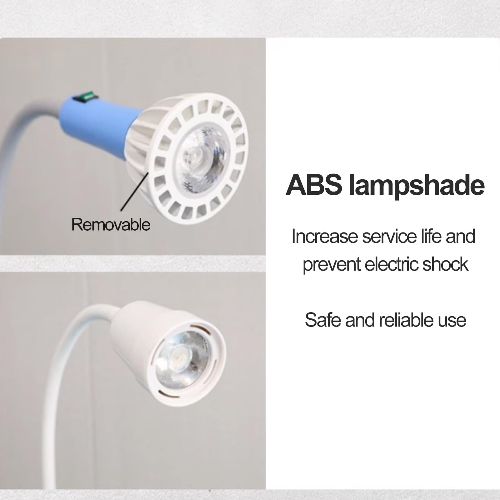 Generico Lampada per Visita chirurgica a LED, Lampada chirurgica Dentale Mobile da 28 W, Base in Acciaio Inossidabile e Altezza Regolabile, Lampada per Visita ambulatoriale