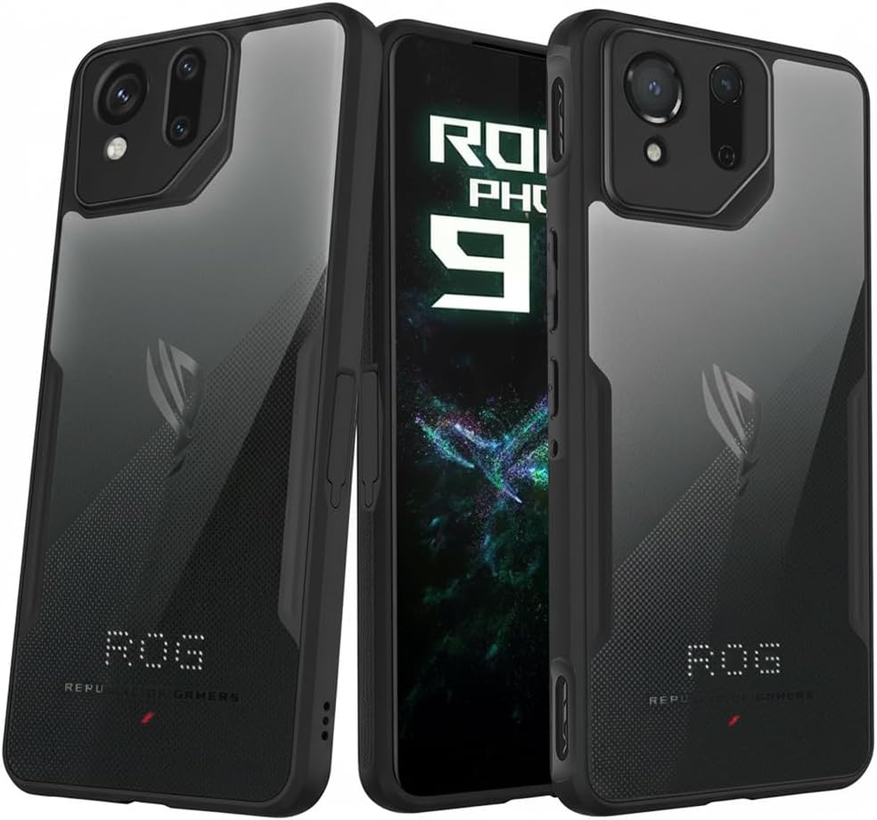 HikerClub Case for ROG Phone 9 and ROG 9 Pro (2024), Slim Fit Non-Slip Bumper Crystal Clear Anti-Yellowing PC Back Protective Cover