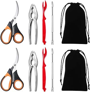 10 Piece Seafood Tools Set - 2 Crab Crackers