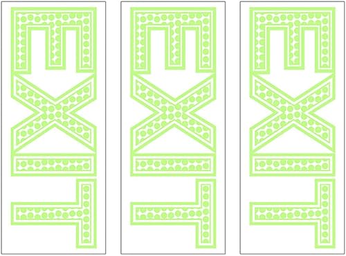 Miniatura 7 de Adhesivo de señales de salida, 3 unidades, calcomanías LED que brillan en la oscuridad, calcomanías de salida de mascotas fotoluminiscentes,