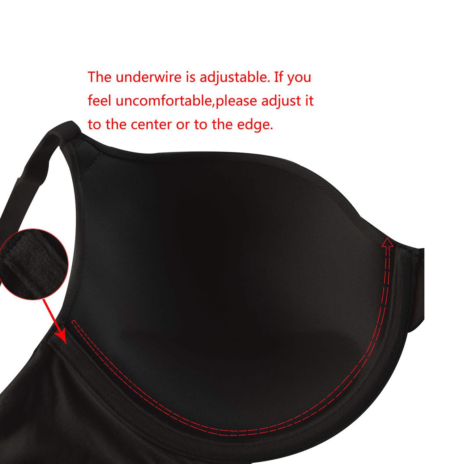 Wingslove Reggiseno da Donna Classico Push-up Body Make up Leggero Imbottito Maglietta Reggiseno Reggiseno con Ferretto