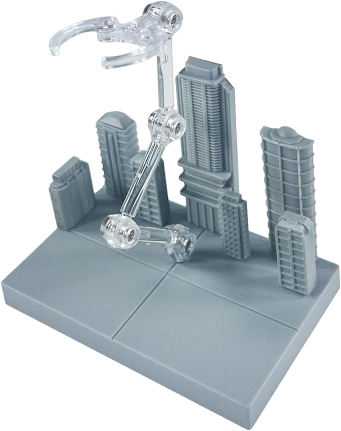 Action Figures Display Stand with Scene Lightweight Multifunctional for Hg RG BB, Black 10x6.5x8cm