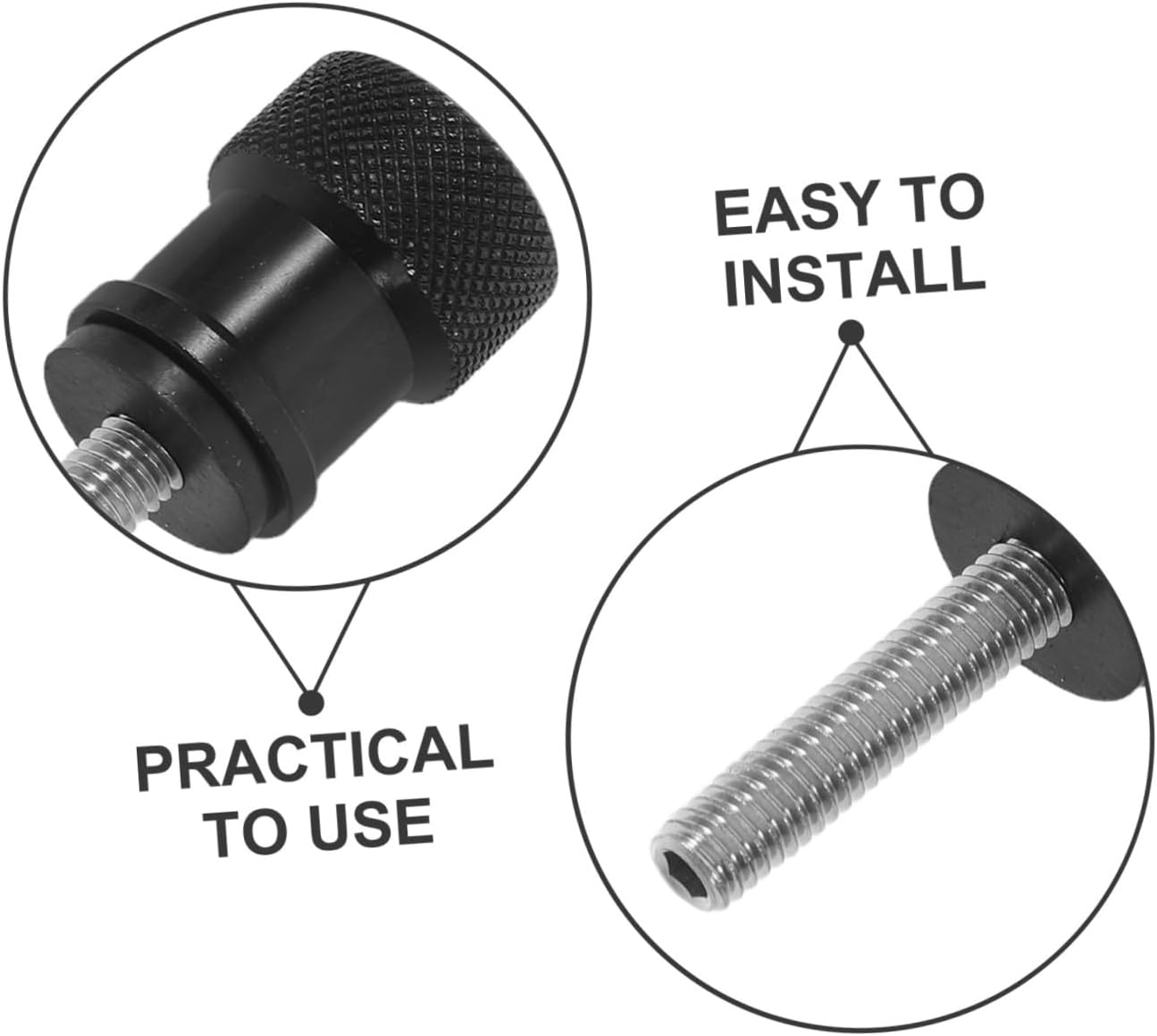 Motorcycle Seat Panel Screws Rear Cover Quick Release Fastener Bolts Knurled Design Nuts for DIY Modification Back Seat Hardware
