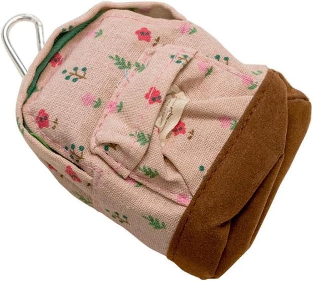 Mini Backpack Coin Purse, Canvas Key Chain Wallet, Floral Design Zipper Pouch, Coin Purses and Pouches (Pink)