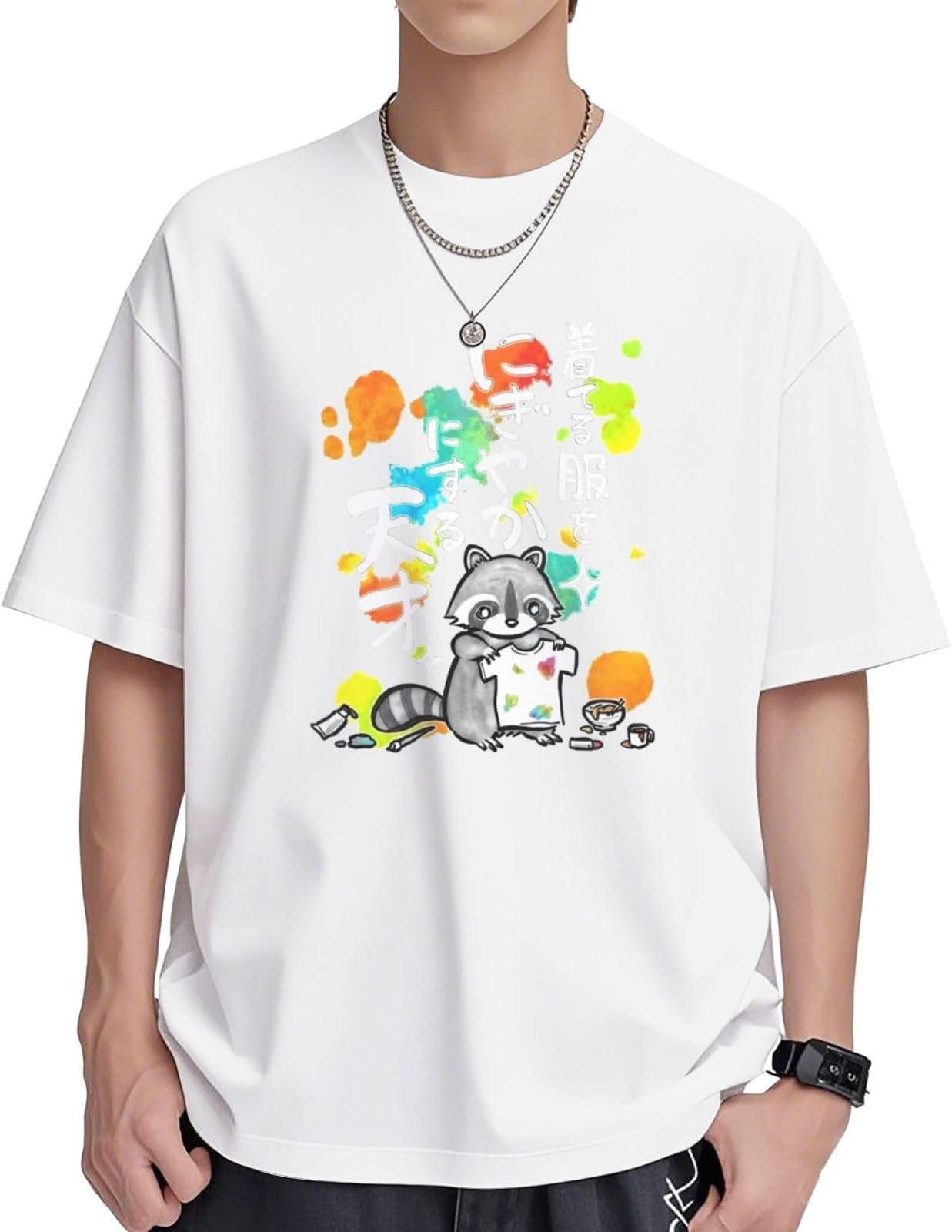 着てる服をにぎやかにする天才. メンズ半袖クルーネックコットンカジュアルtシャツ