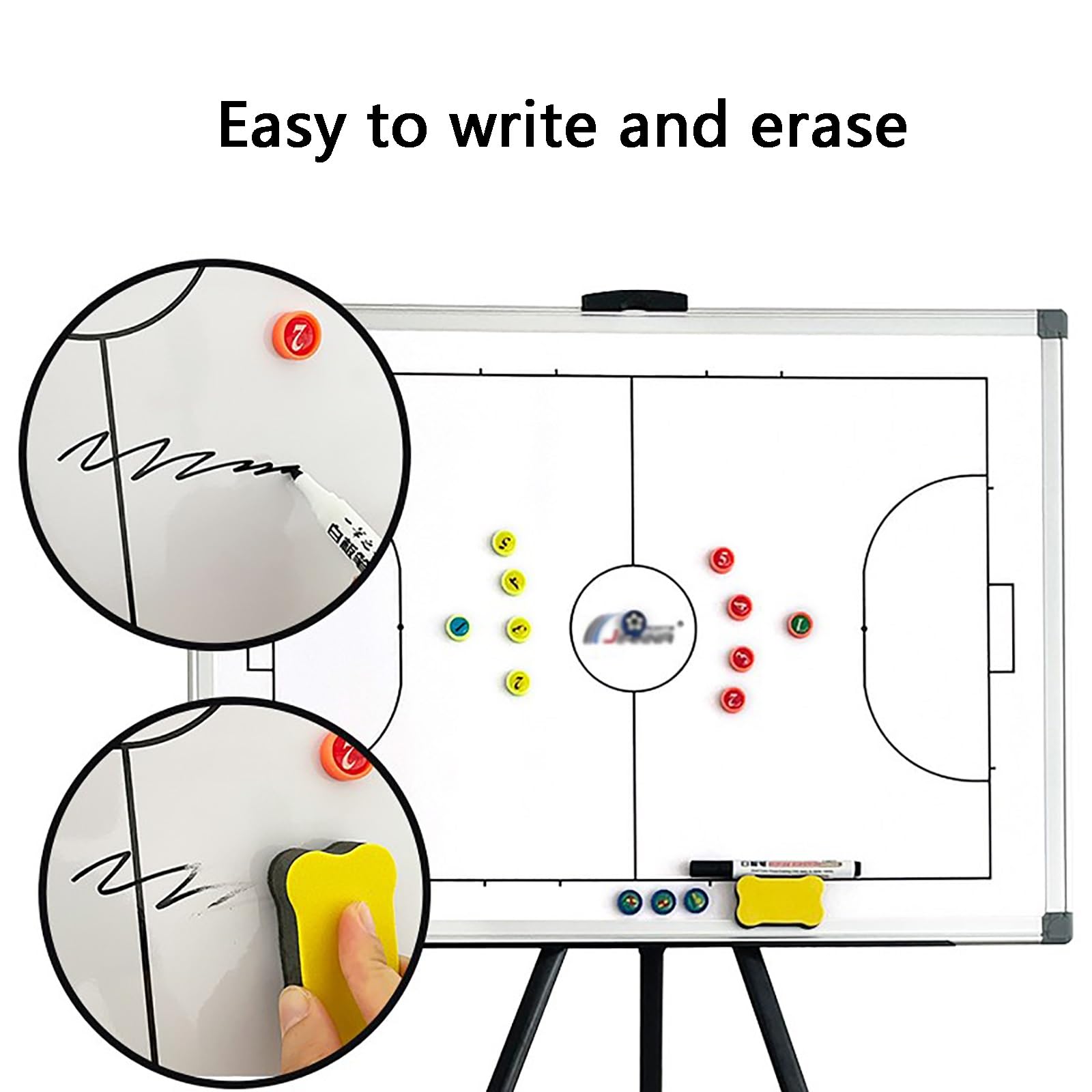 Lavagna Tattica per Allenatori, Portablocco da Calcio for Allenatori, Facile Scrivere e Cancellare, con treppiede Borsa for Il Trasporto, for la Competizione