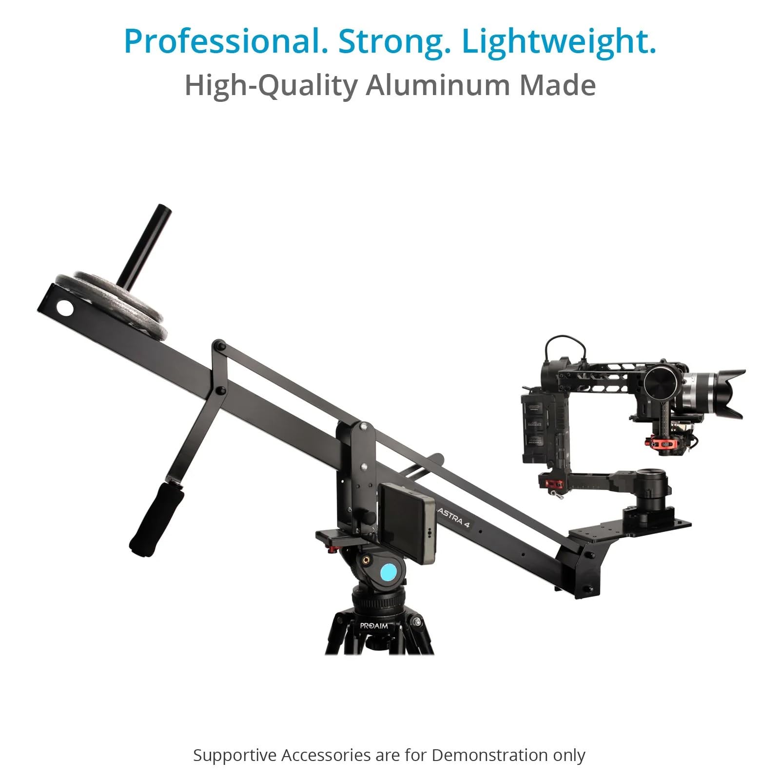 PROAIM 8' Astra Compact Video Camera Jib/Crane with Stand Payload-8kg/17.6lb Includes LCD Mount & Counterweight Post (JB-AS08-TS)