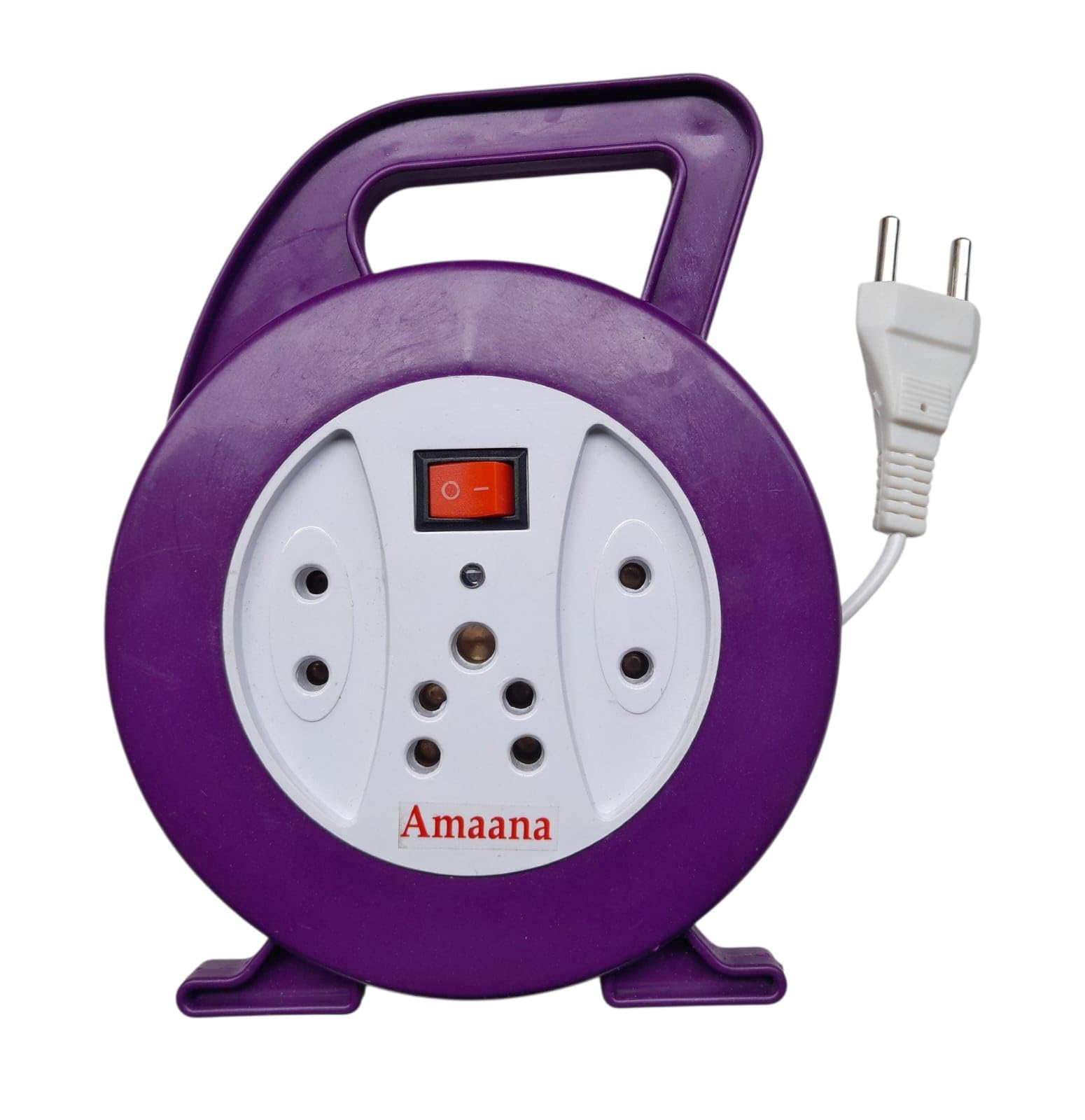 AMAANA 3 Socket Electrical, Wallmount, Travel Extension Board with Switch | 2.5 Meter Wire | LED Indicator | 220 Volts 700 Watt Capacity | Adaptable for Home Office and Shop Use (Purple)-image-19